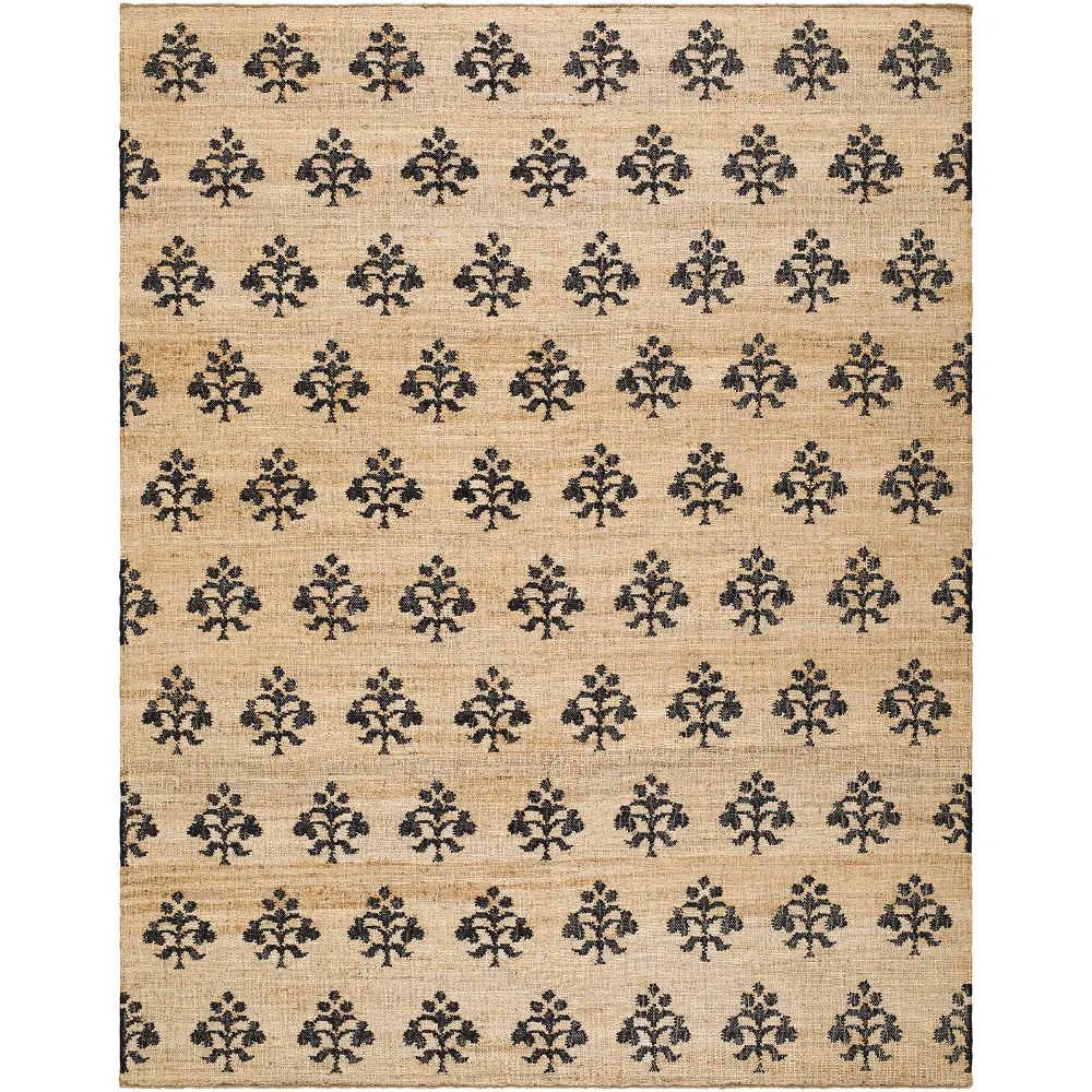 Fiorina Hand Woven Beige Charcoal Jute Wool Modern Living Dining Bedroom FON2301 Rug - Image 6