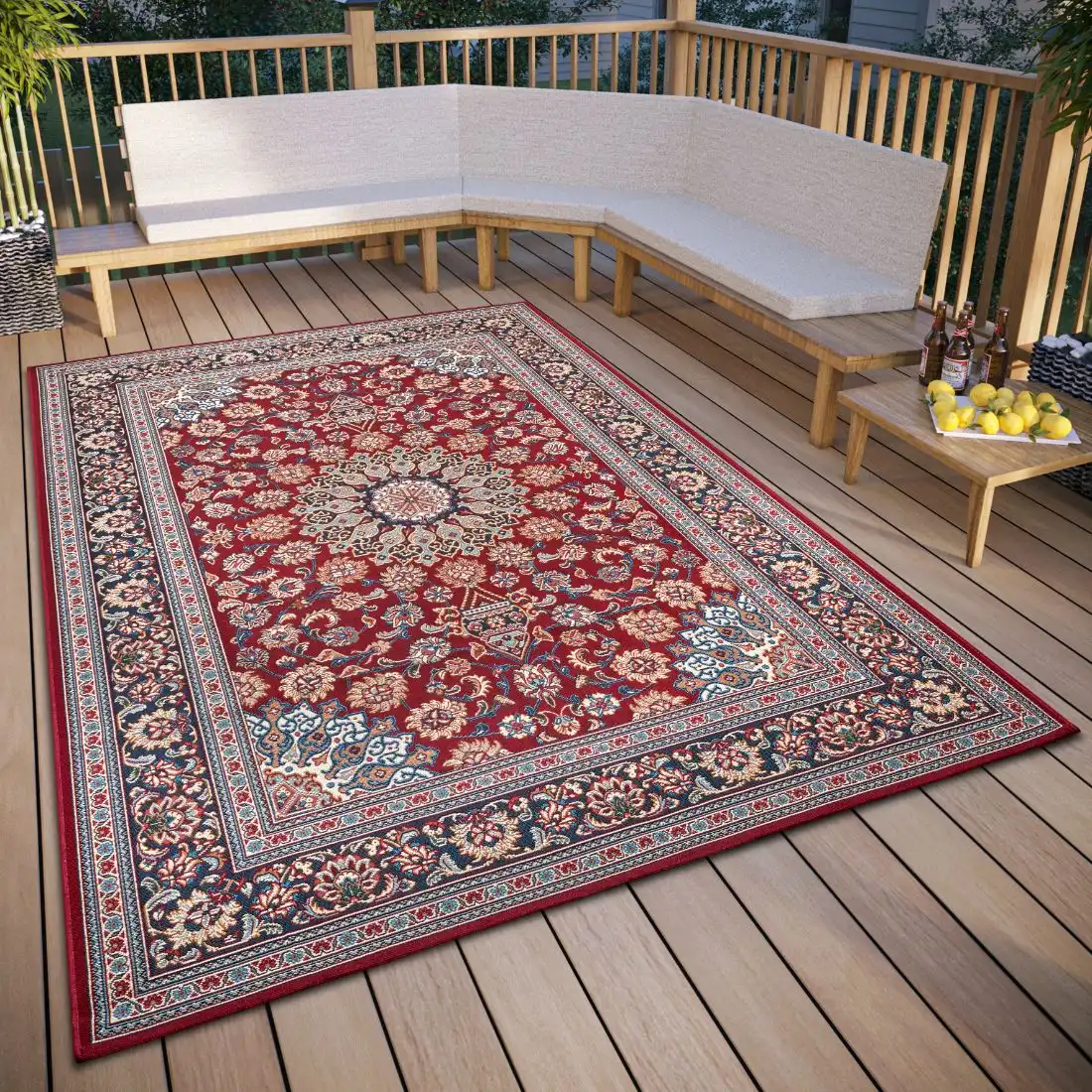 Flair Orient Indoor Outdoor 105716 Red Blue Rug