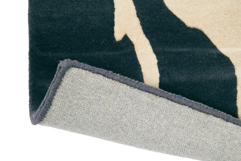 Floral 300 Florence Broadhurst Charcoal 039604 Rug - Image 4