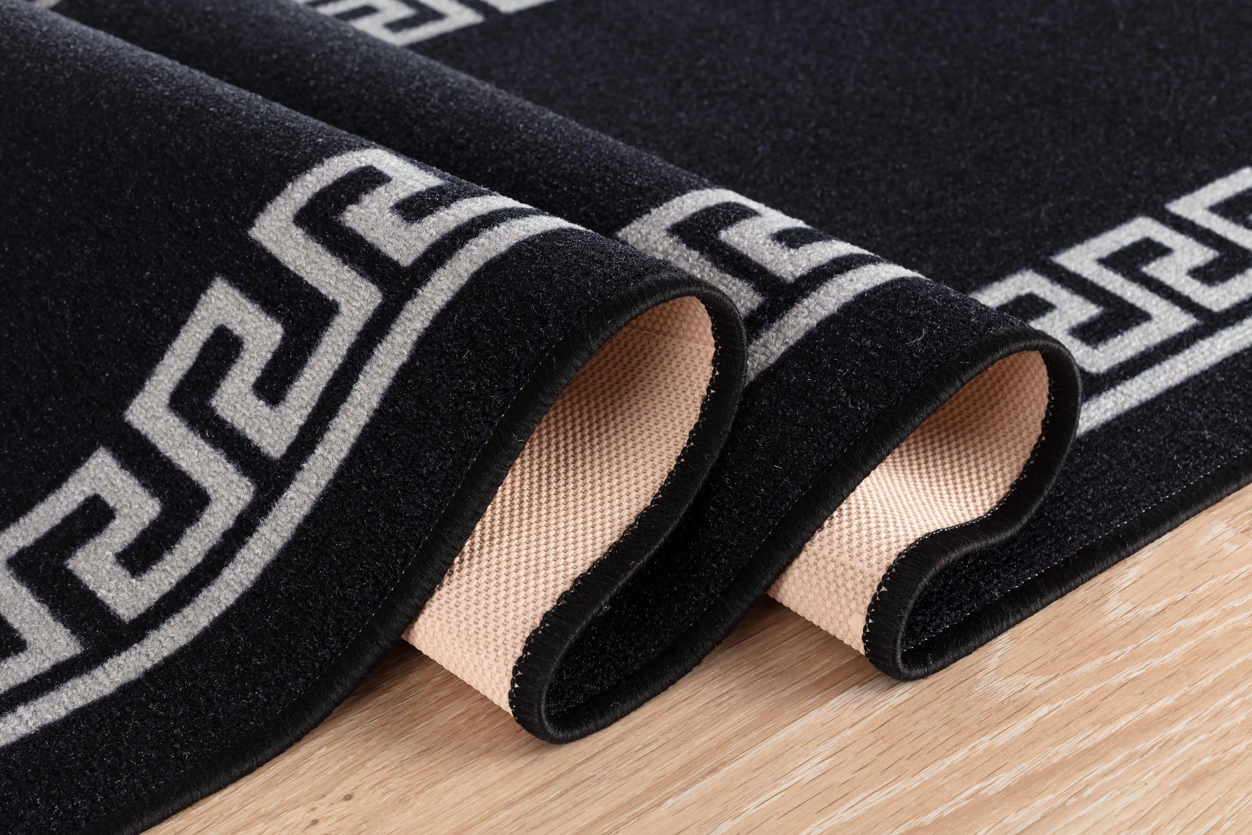 Washable Gel-Back Havana 413 Black Rug - Image 4