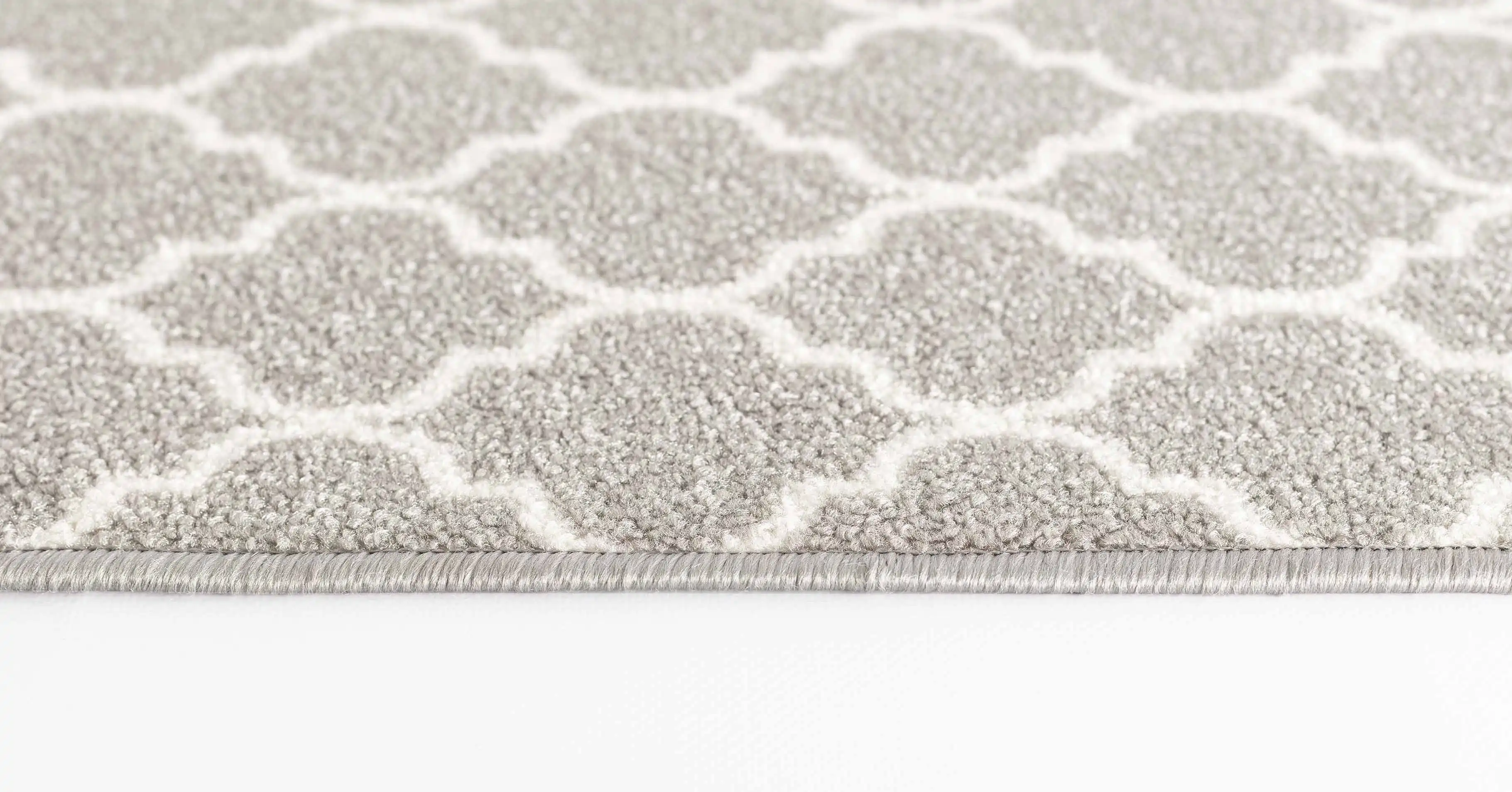 Washable Gel-Back Havana Trellis Grey Rug - Image 3