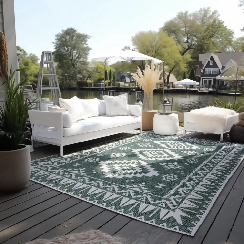 Gemini Reversible 106020 Green Rug