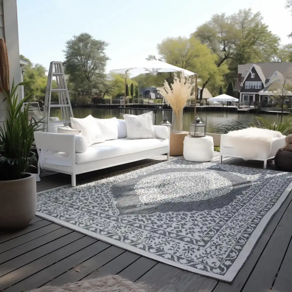 Gemini Reversible 106023 Silver Rug