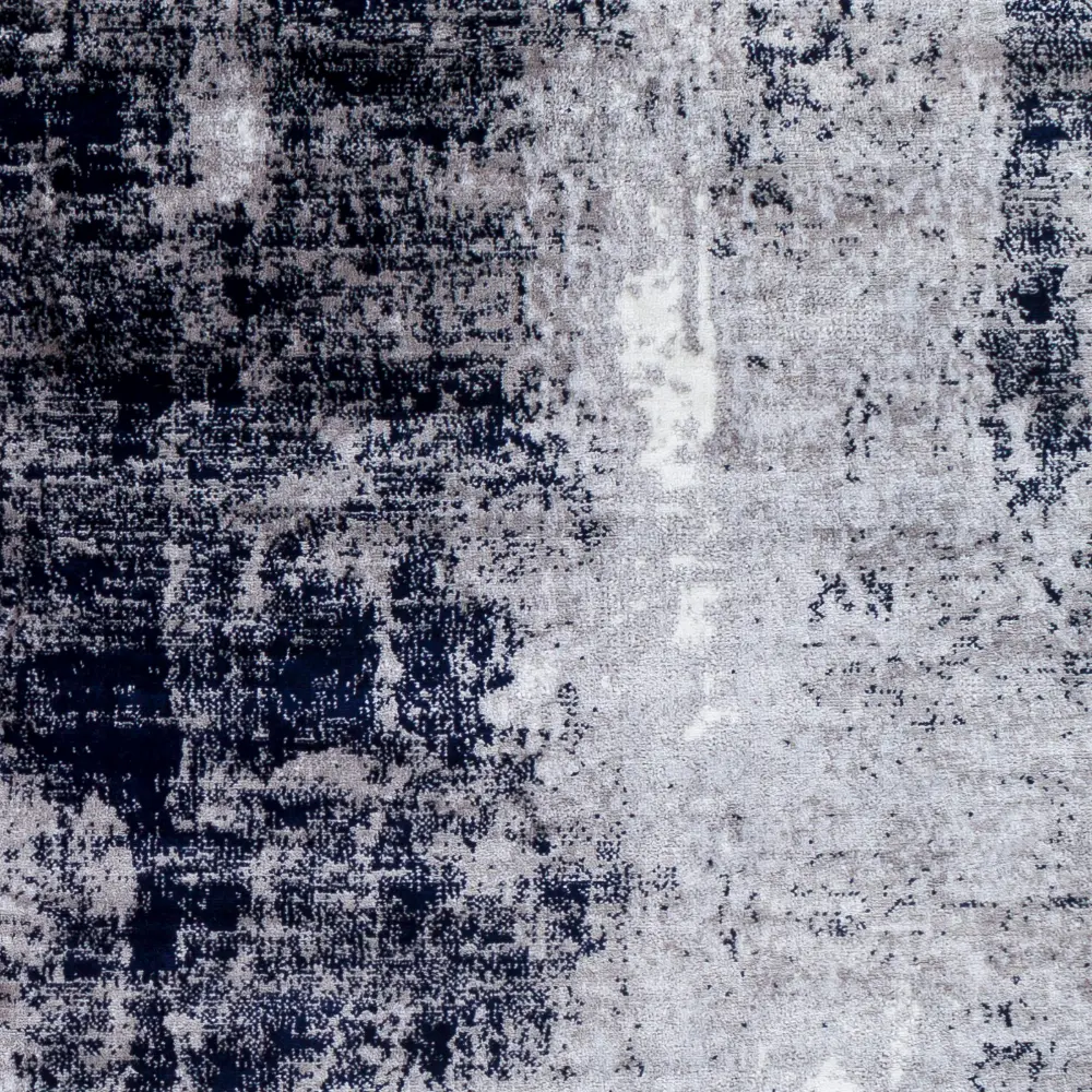 Giulia Abstract Modern Marble Black Rug - Image 3