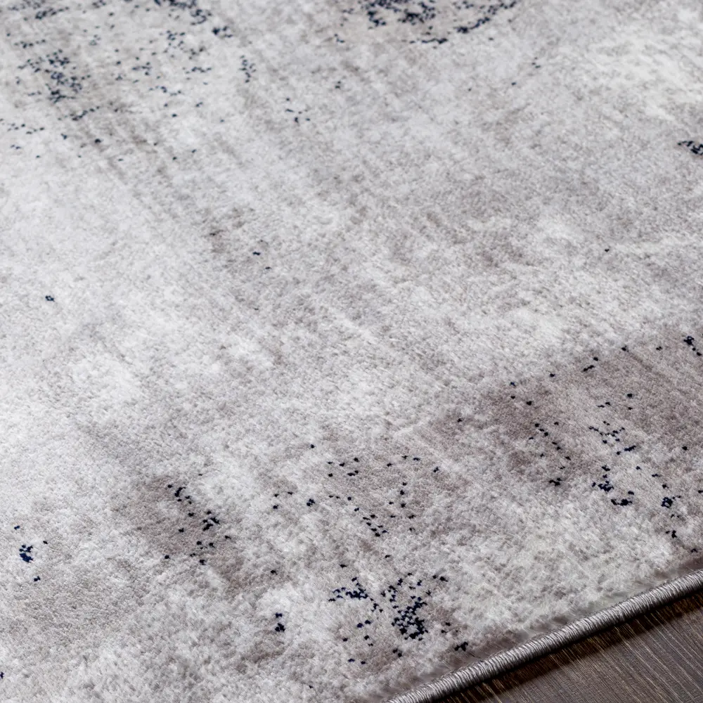 Giulia Abstract Modern Marble Black Rug - Image 5
