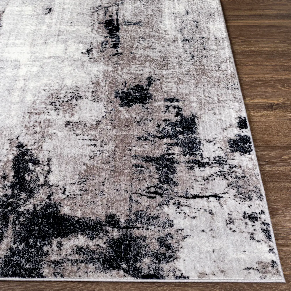 Giulia Abstract Modern Marble Grey Rug - Image 3