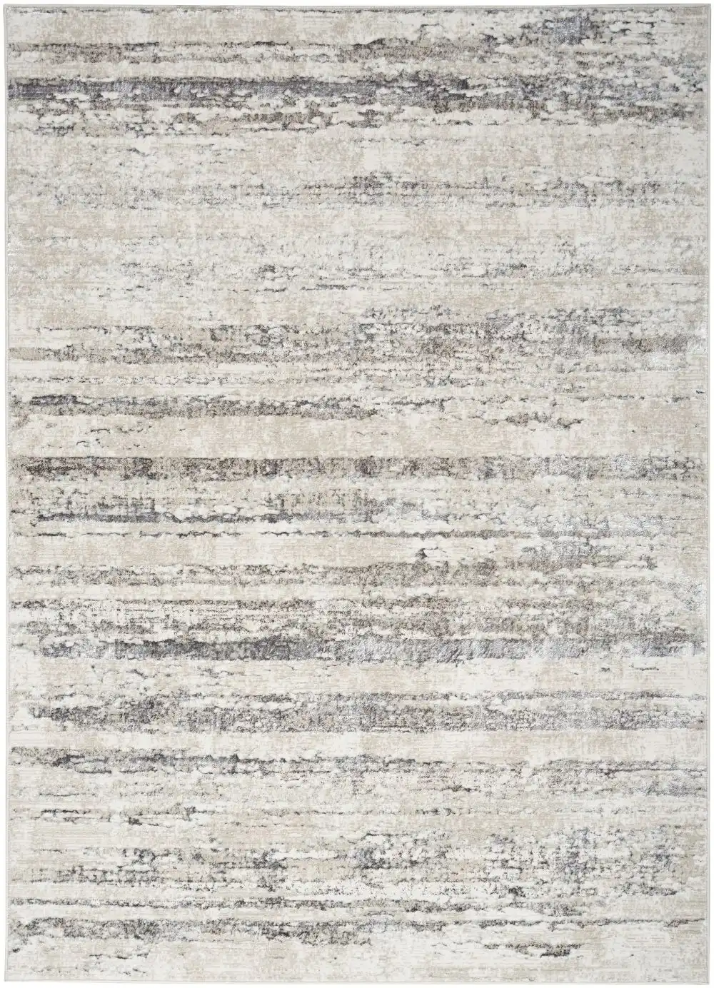 Glitz Nourison GLZ 10 Cream Grey Rug - Image 6