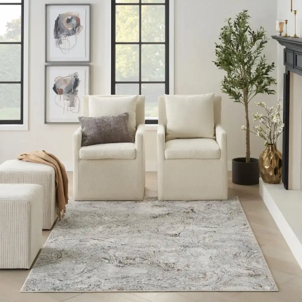 Glitz Nourison GLZ20 Grey Multi Rug