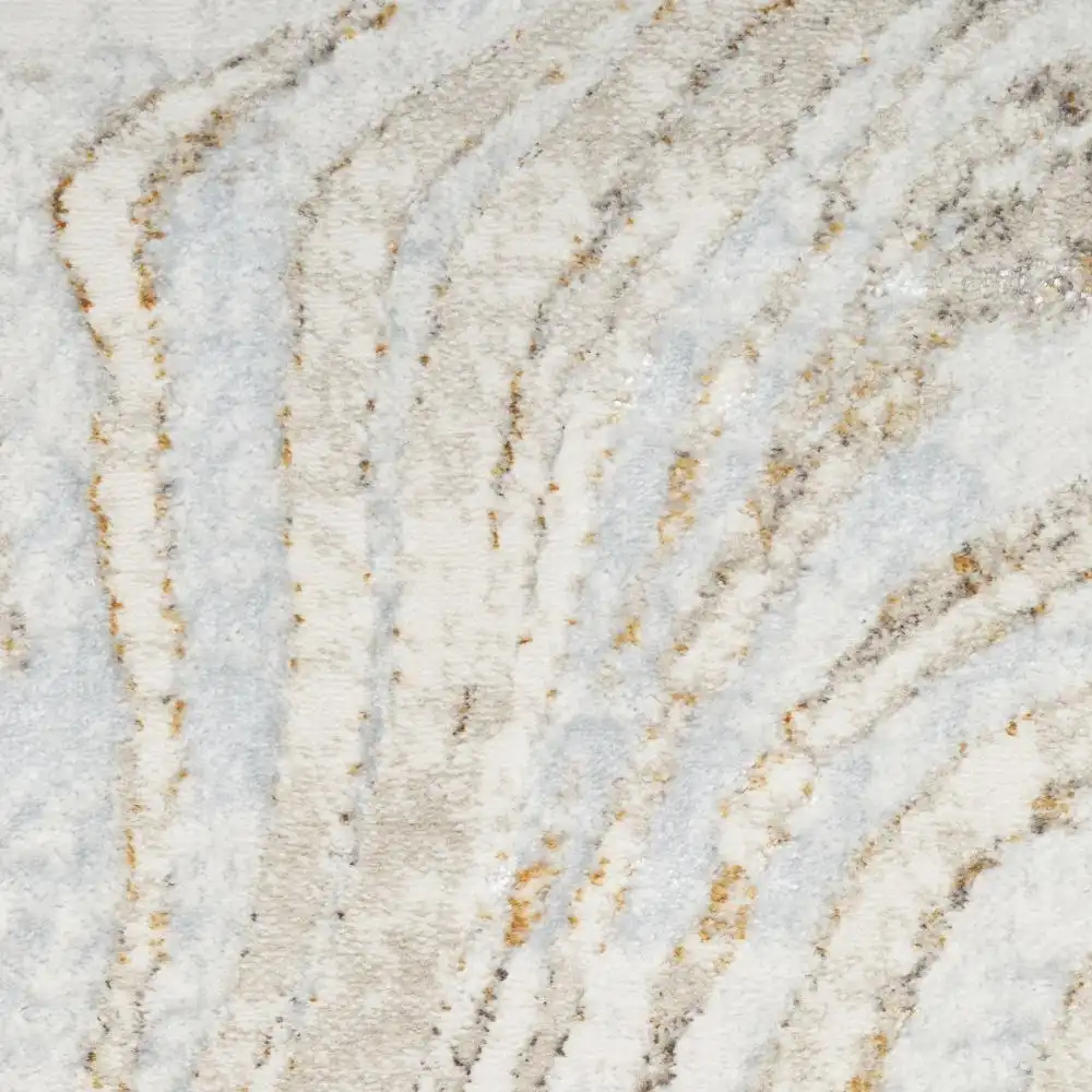 Glitz Nourison GLZ22 Grey Gold Rug - Image 4