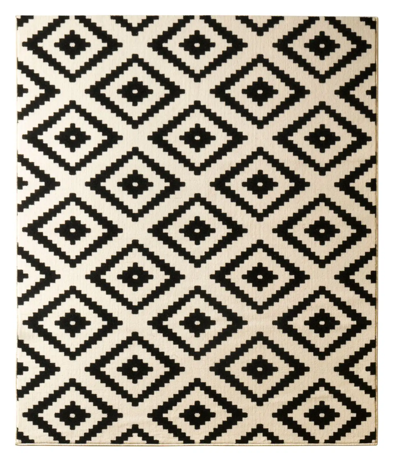 Hamla 102332 Diamond Cream Black Rug - Image 2