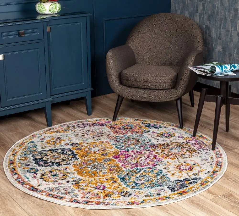 Ines Vintage Oriental Boho Saffron/Burnt Orange Rug - Image 6