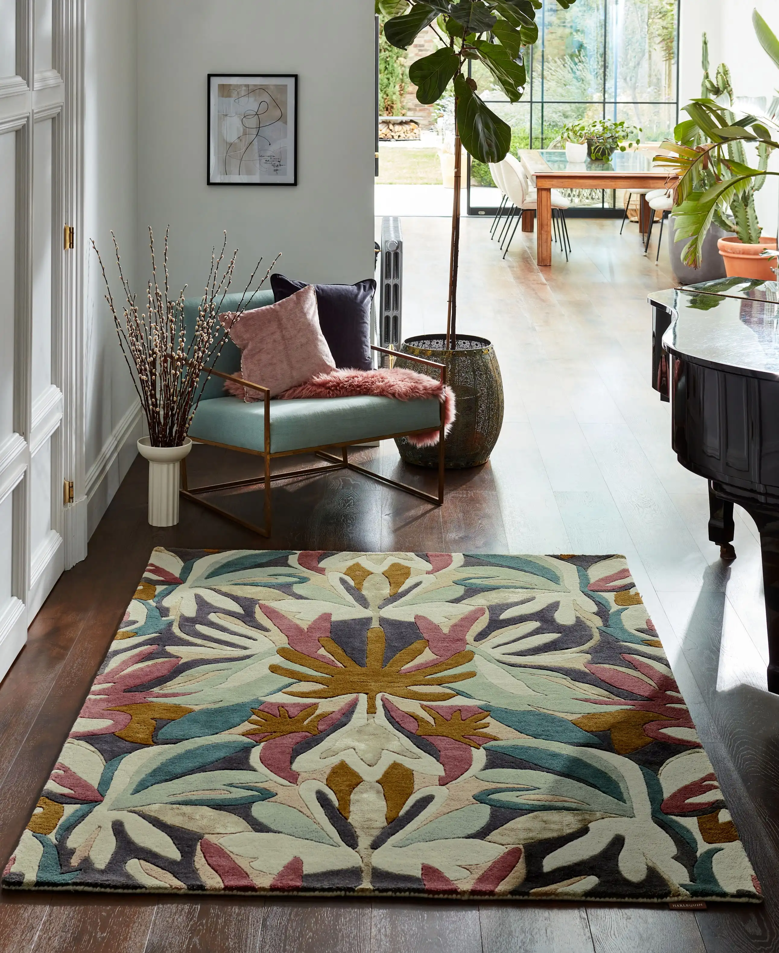 Harlequin Melora Positano Succulent Gold Rug 142702 Rug
