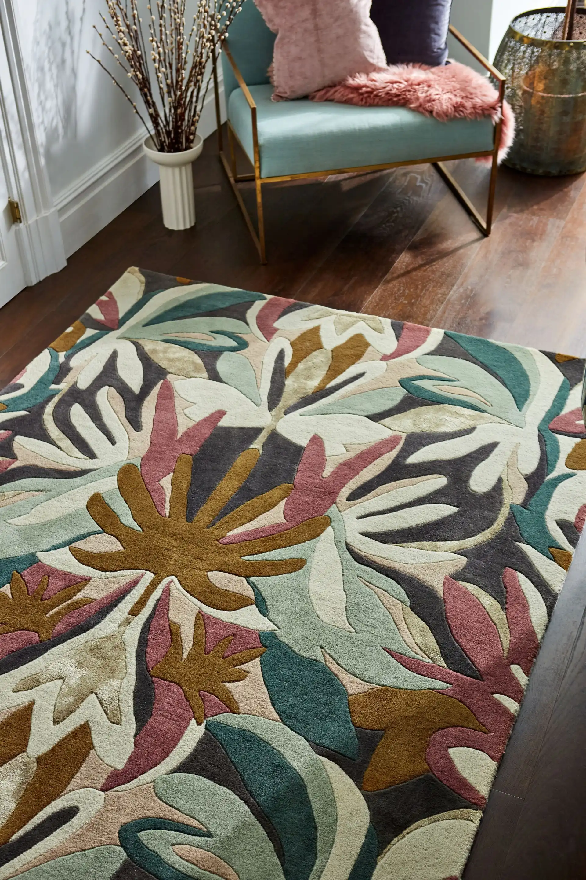 Harlequin Melora Positano Succulent Gold Rug 142702 Rug - Image 2