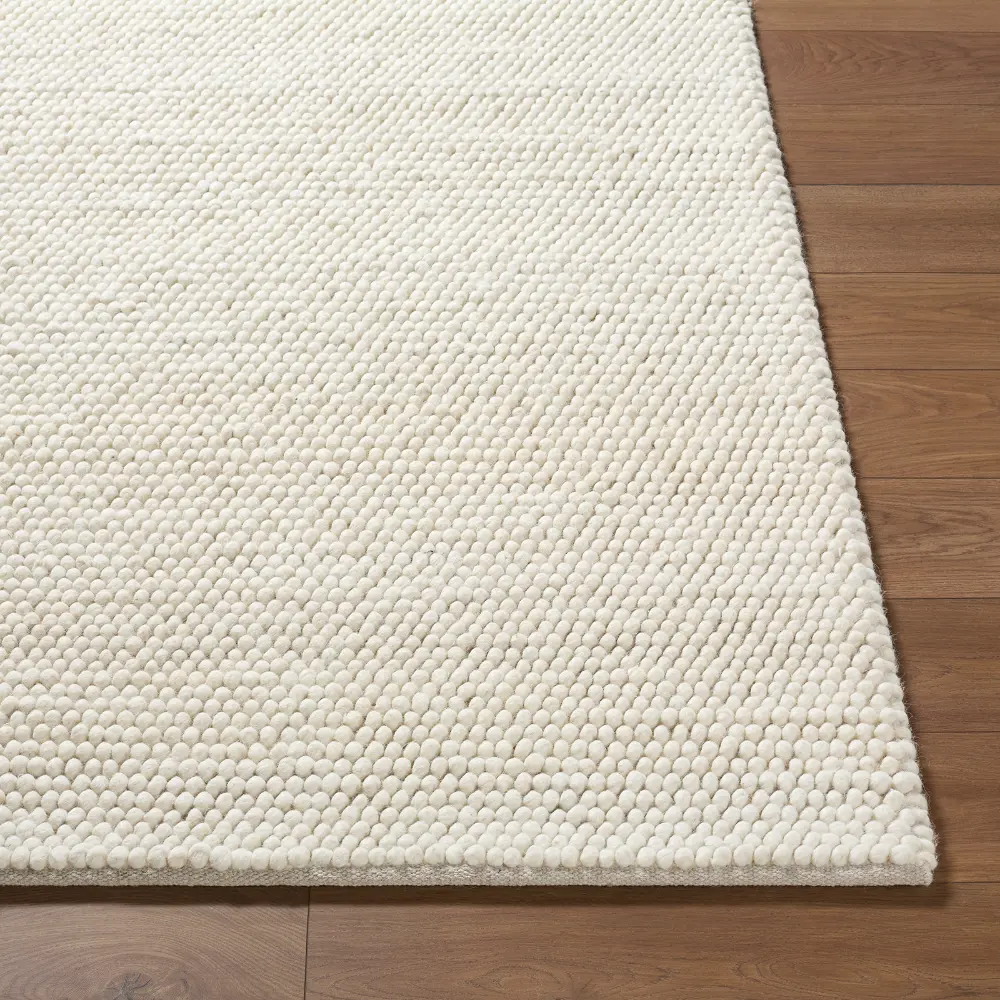 Hazar Hand Woven Ivory Cream Beige Wool Global Living Dining Bedroom HZA2300 Rug - Image 5