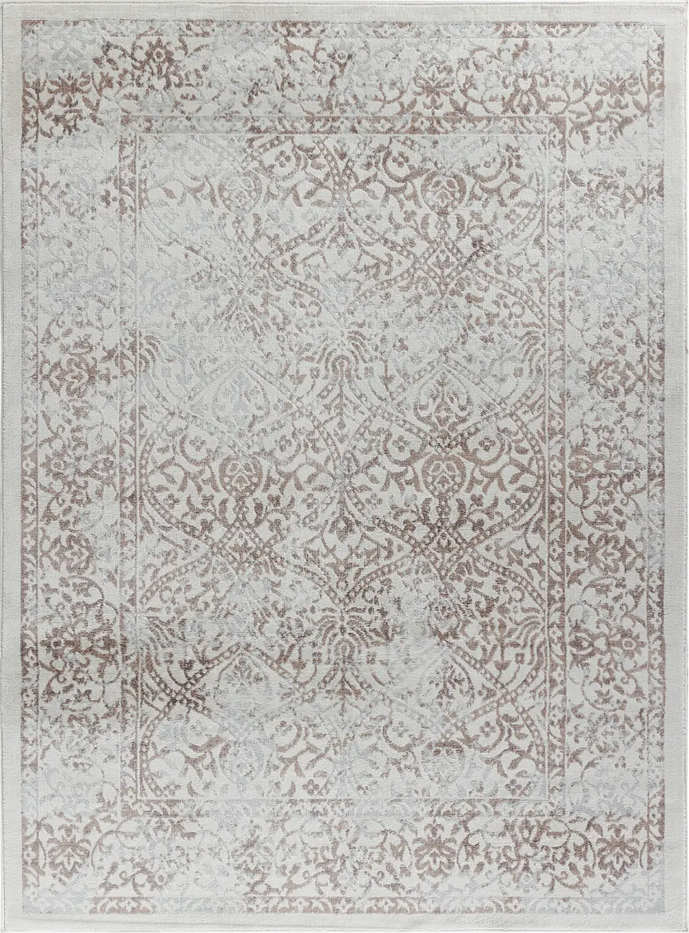 Hazel Vintage Oriental Boho Tan/Ivory Rug - Image 6