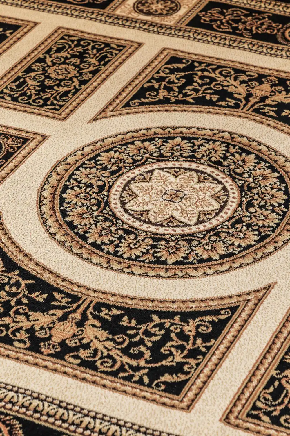 Herat 2 105989 Black Cream Rug - Image 3