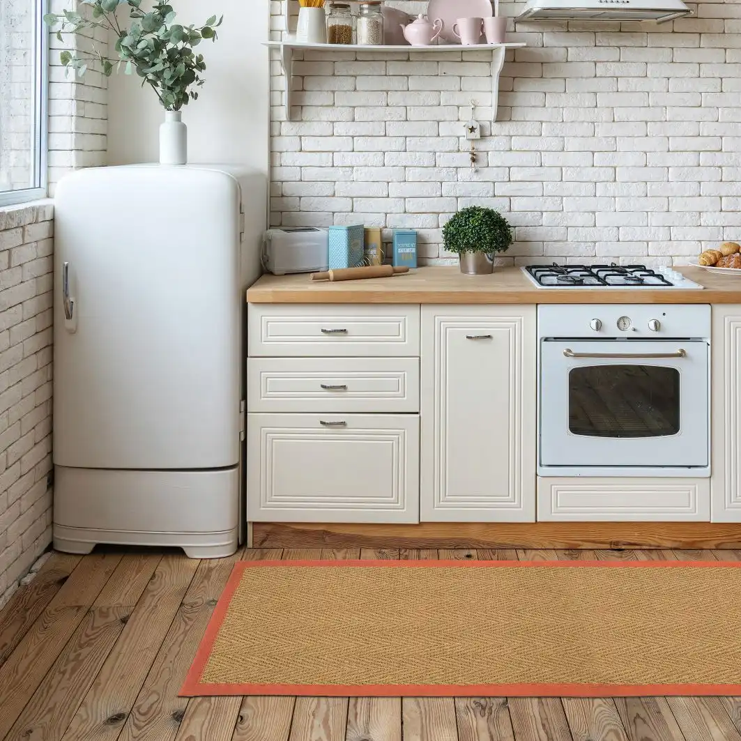 Herringbone Coir Terracotta Rug - Image 3