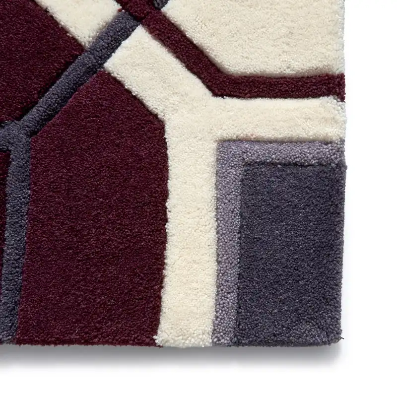 HK 9238 Ivory Purple Rug - Image 2