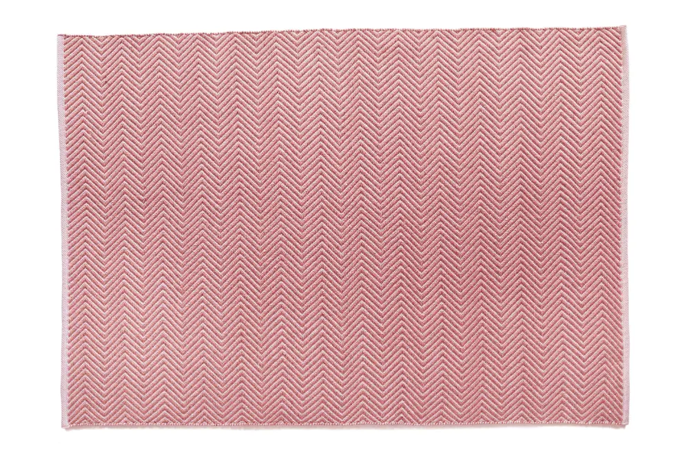 Hug Woven Herringbone Coral Pink Rug - Image 2