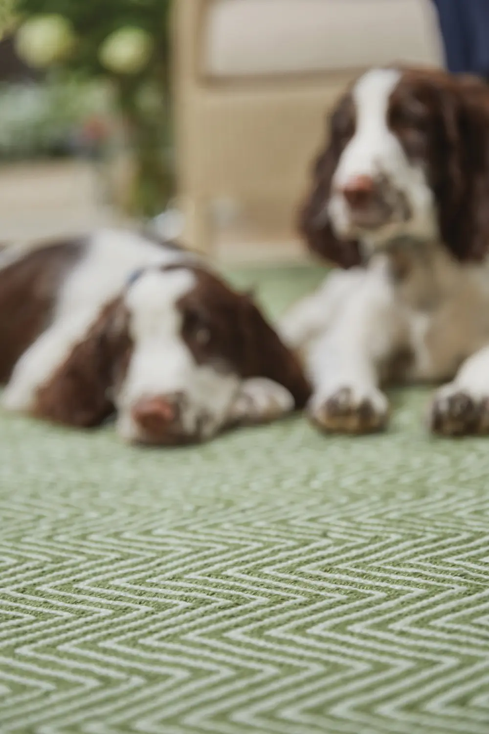 Hug Woven Herringbone Green Rug - Image 6