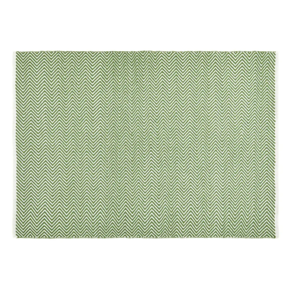 Hug Woven Herringbone Green Rug - Image 8