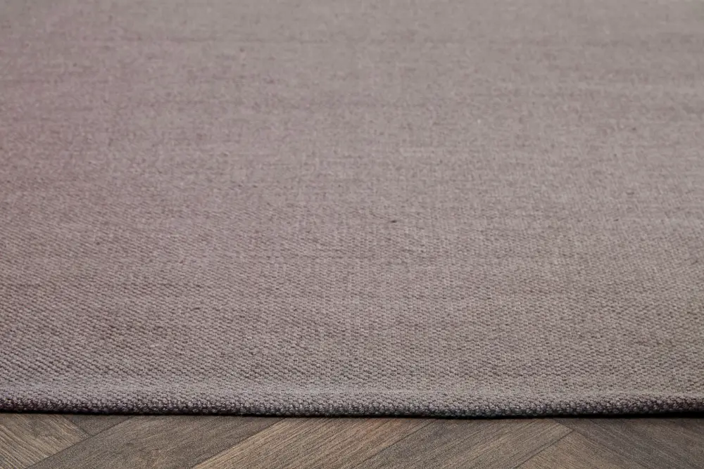 Hug Woven Plain Warm Grey Rug - Image 4