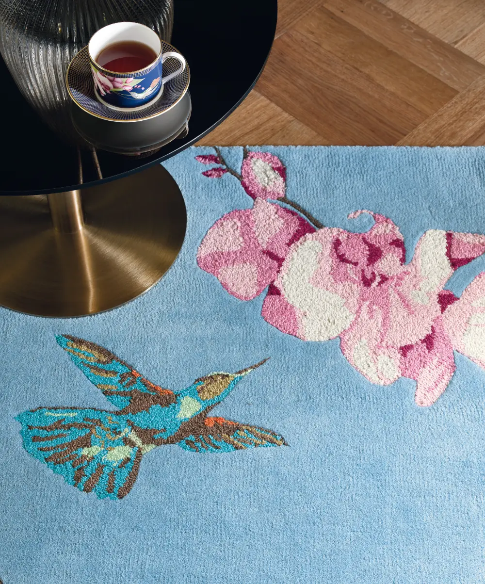Hummingbird Wedgwood Blue 037808 Rug