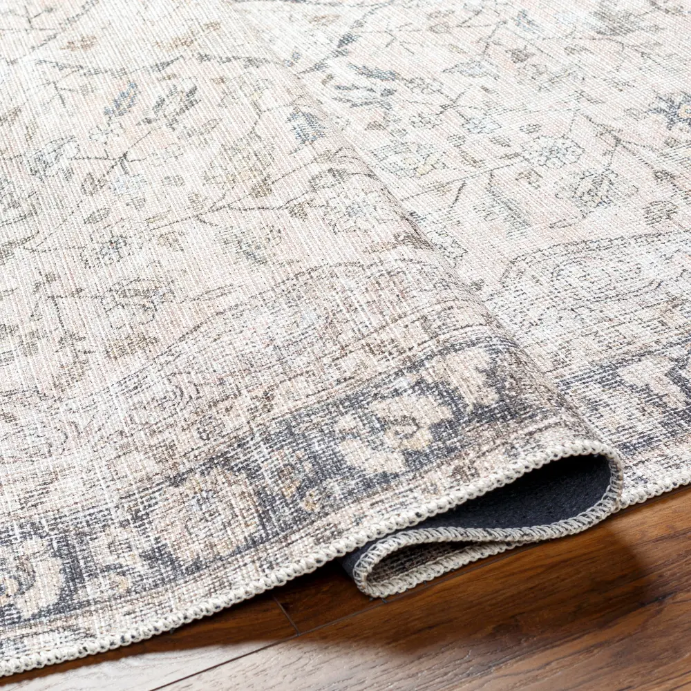 Indigo Machine Washable Traditionnal Boho Blush Rug - Image 5