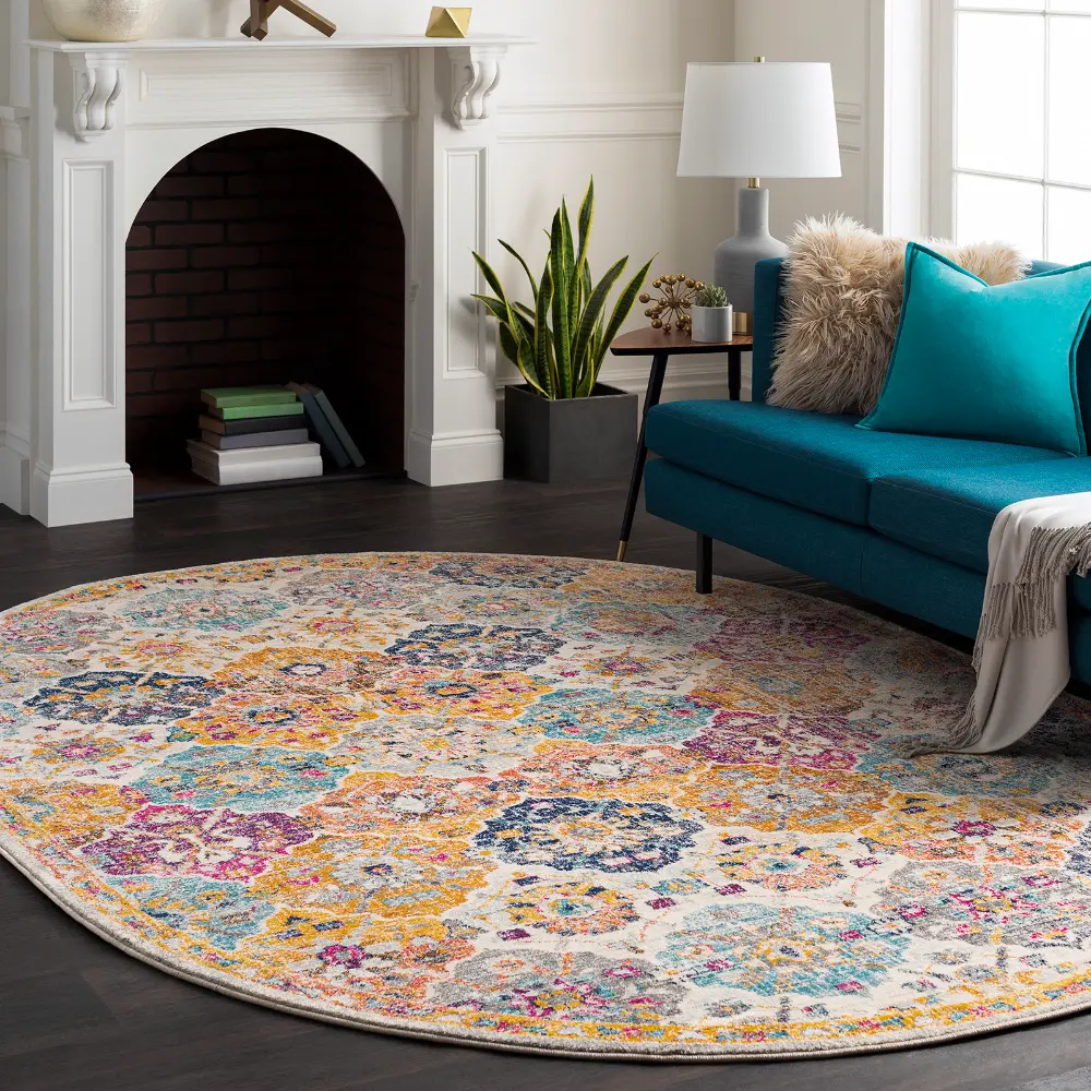 Ines Vintage Oriental Boho Saffron/Burnt Orange Rug - Image 4