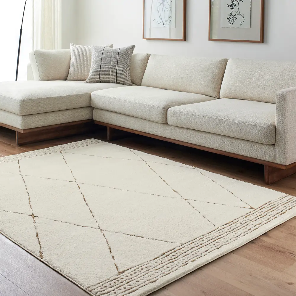 Inga Berber Modern High Pile Brown Rug
