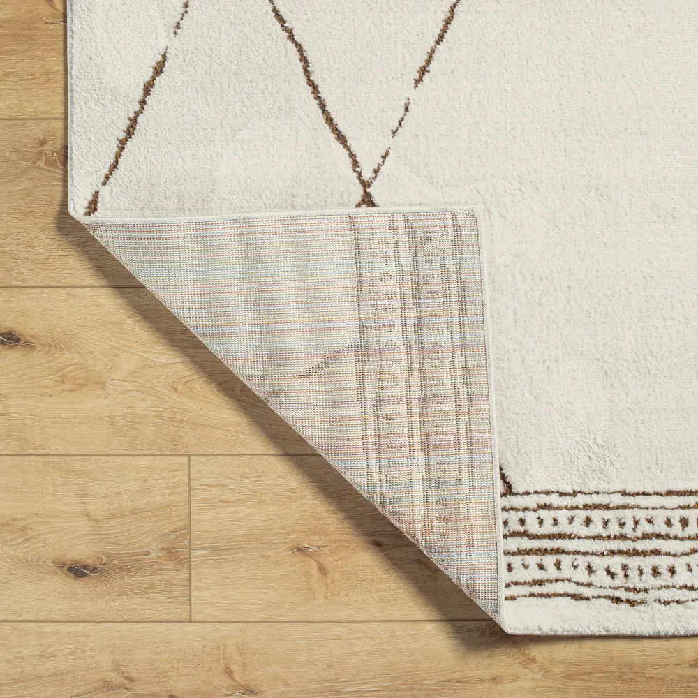 Inga Berber Modern High Pile Brown Rug - Image 8