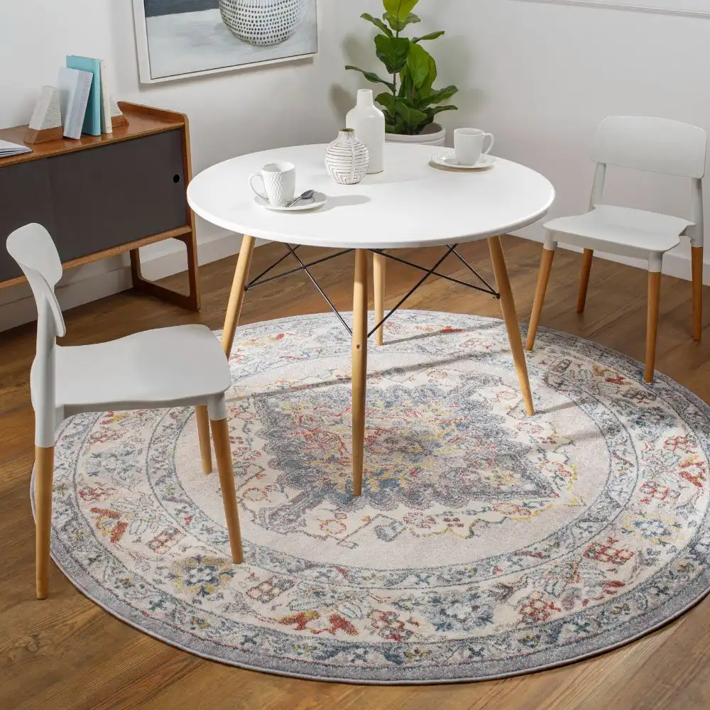 Jade Vintage Oriental Boho Grey Rug - Image 3