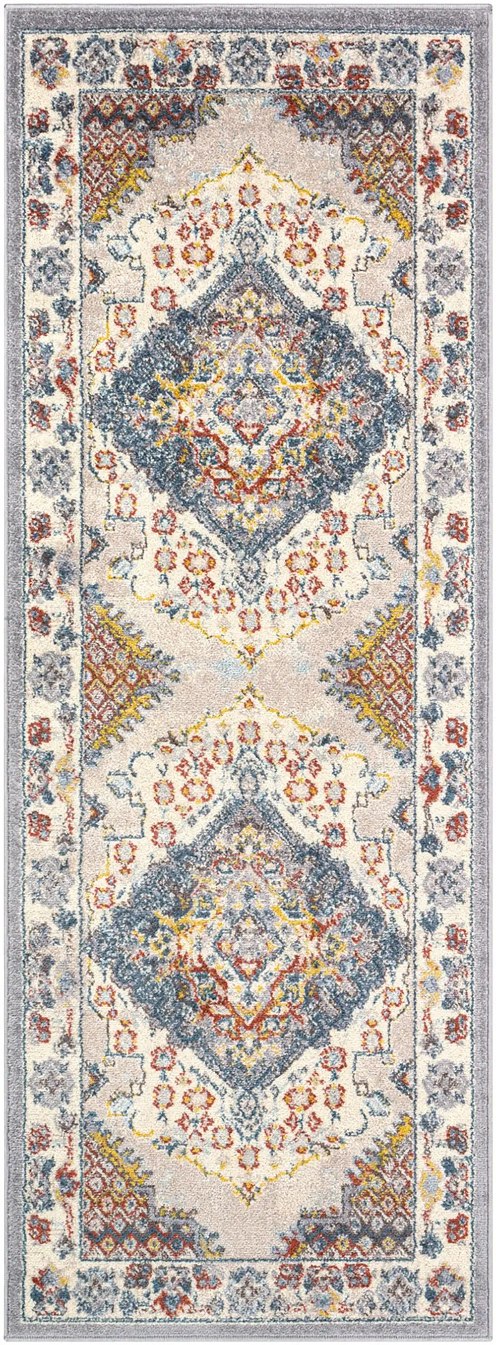 Jade Vintage Oriental Boho Grey Rug - Image 4