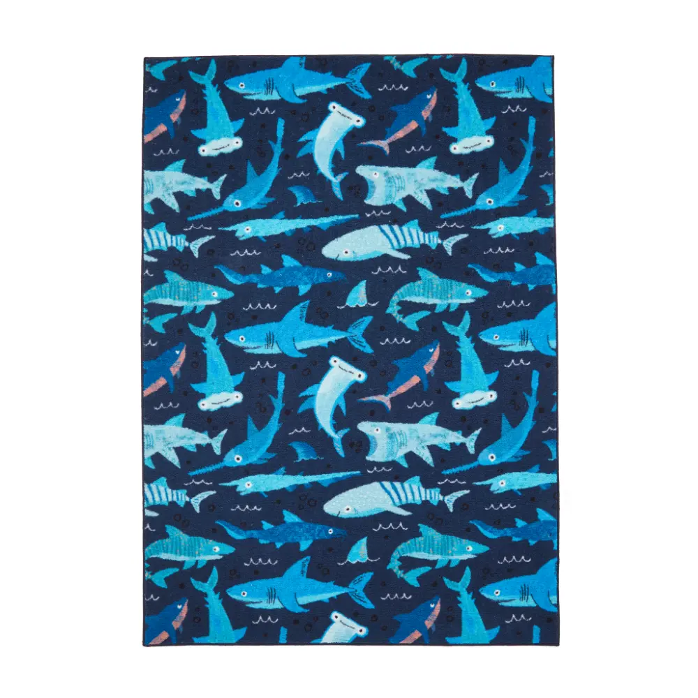 Catherine Lansfield Jawsome Sharks Blue - Washable - Image 5