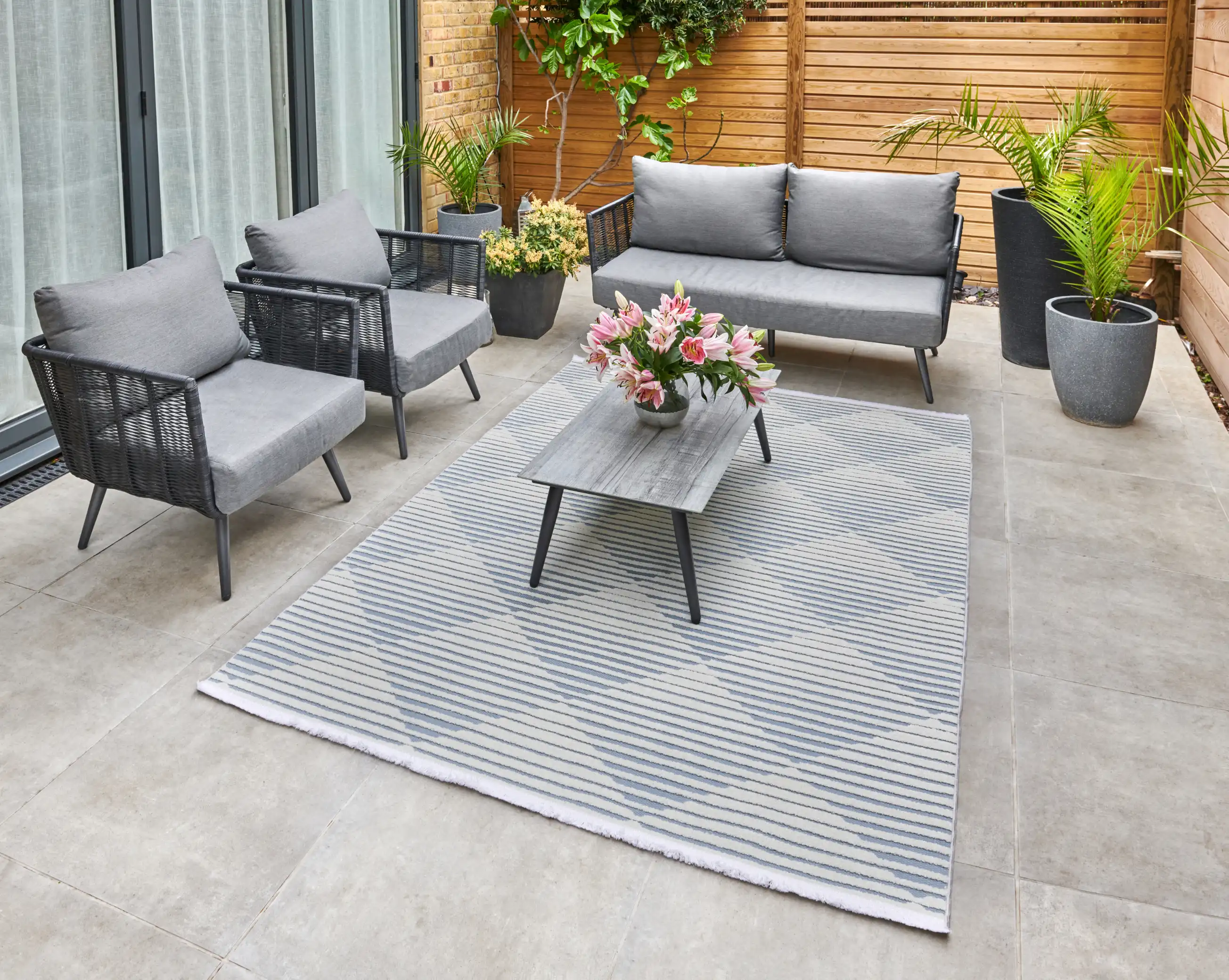 JAZZ Indoor / Outdoor JAZ08 Blue Rug