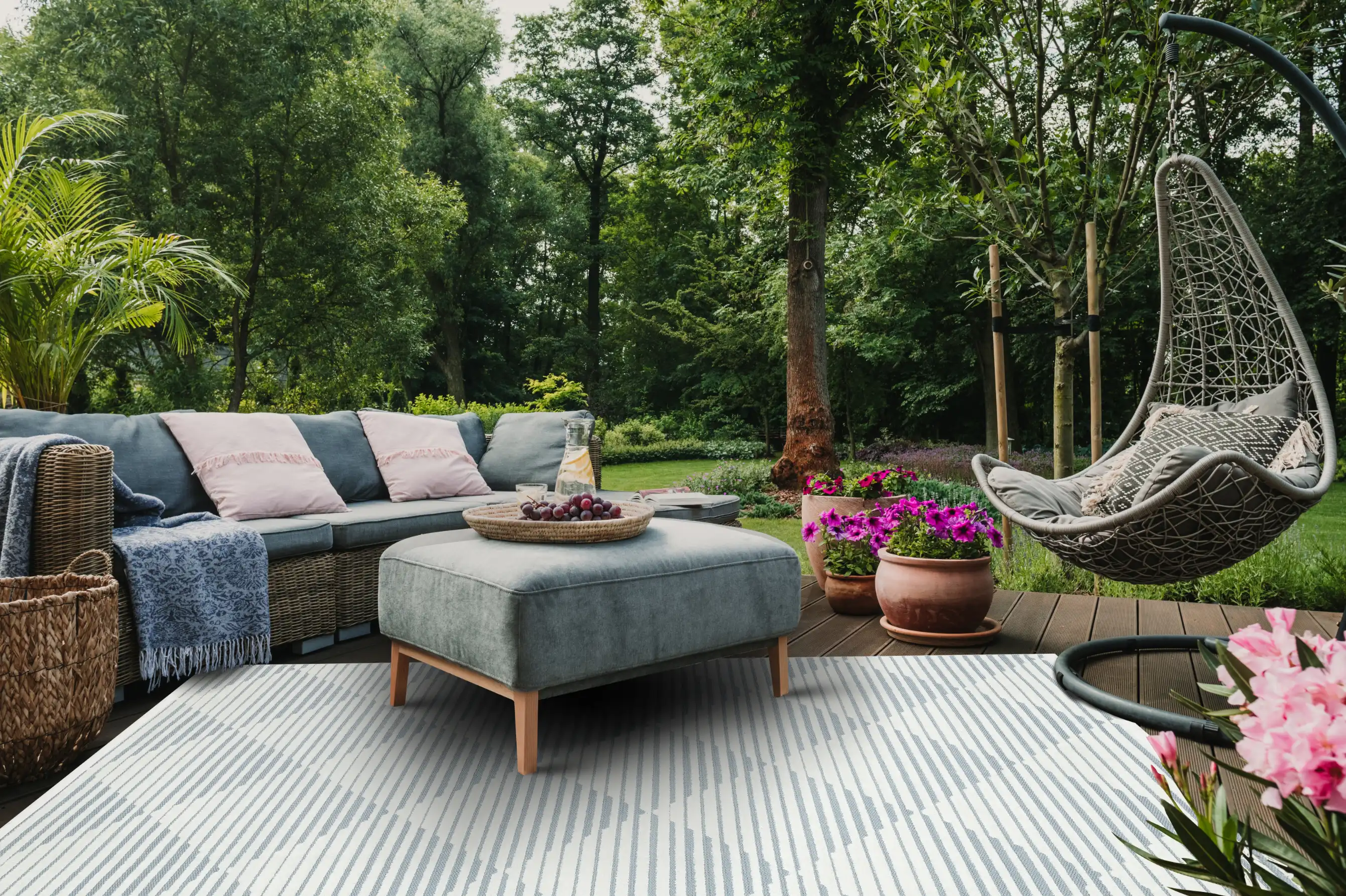 JAZZ Indoor / Outdoor JAZ08 Blue Rug - Image 2