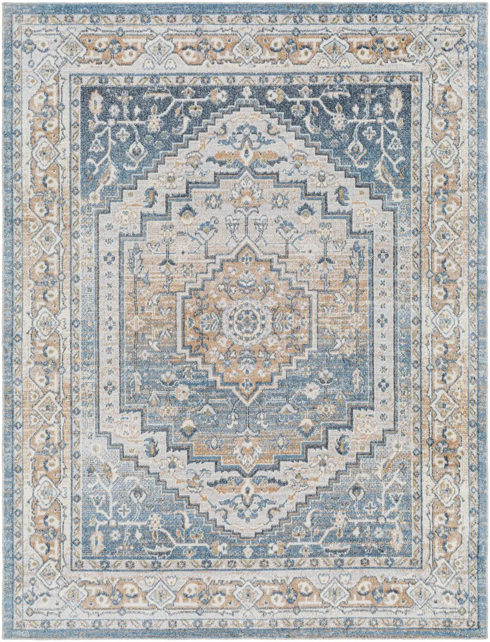 Jennifer Machine Washable Oriental Boho Navy Blue Rug - Image 12