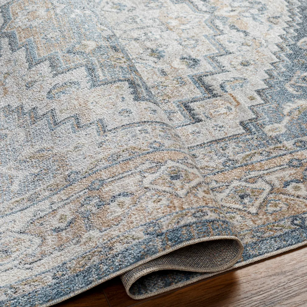 Jennifer Machine Washable Oriental Boho Navy Blue Rug - Image 14