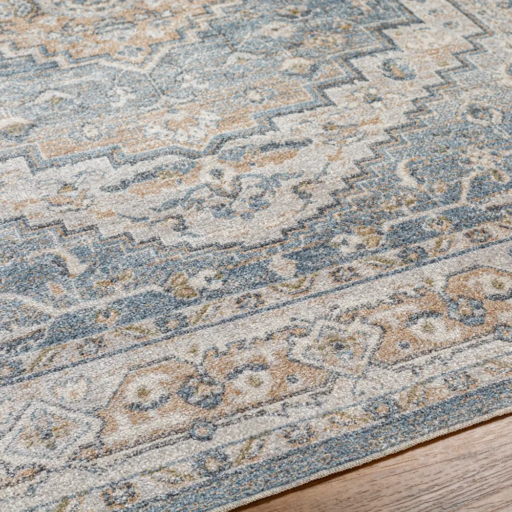 Jennifer Machine Washable Oriental Boho Navy Blue Rug - Image 5