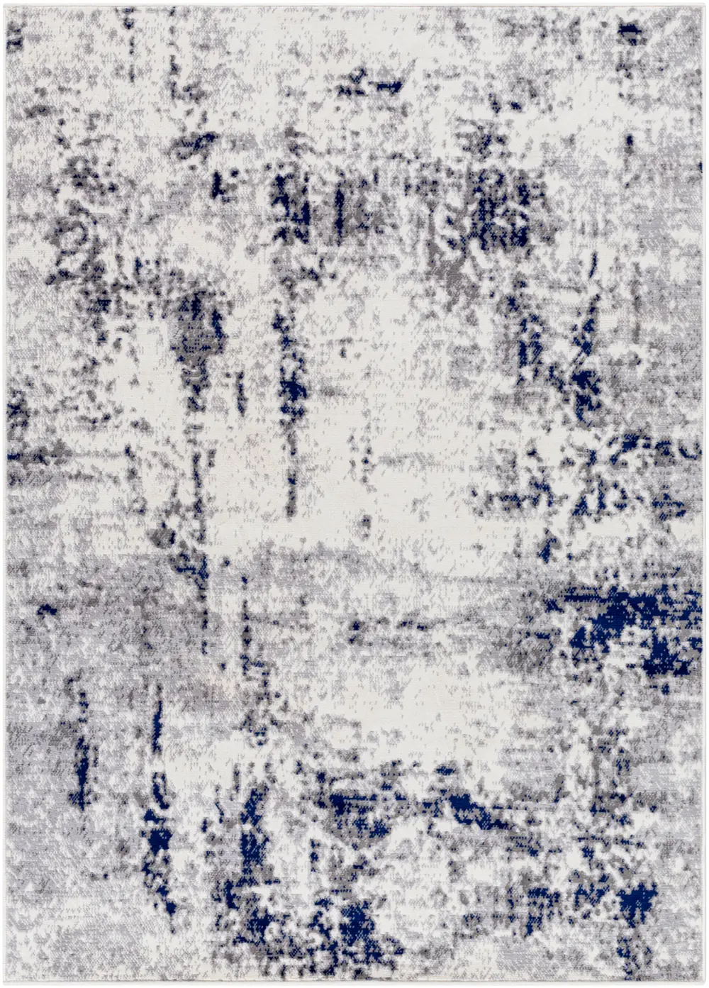 Josefa Abstract Modern Marble Dark Blue Rug - Image 8