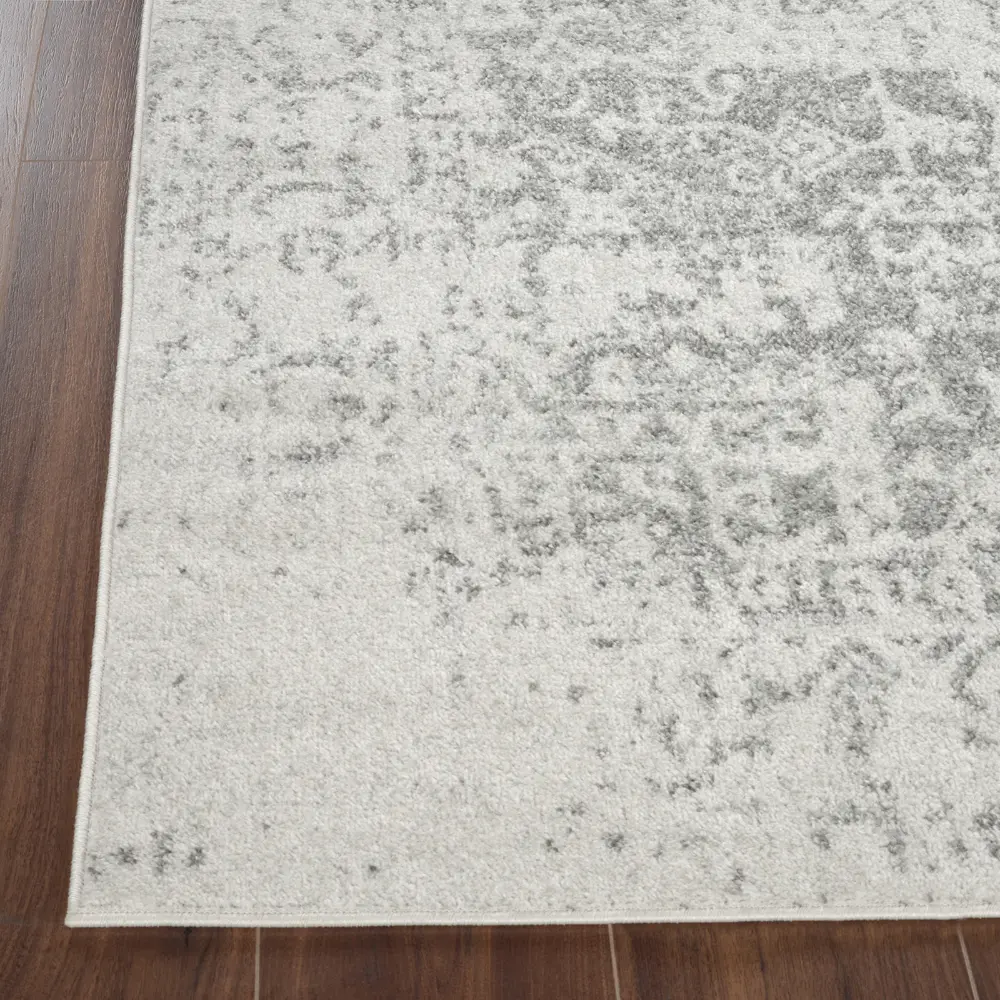 Juliette Vintage Oriental Boho Grey/White Rug - Image 8