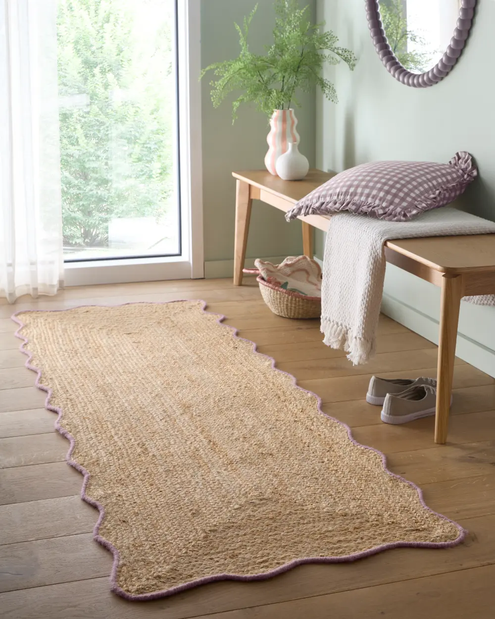 Jute Scalloped Edge Lilac - Image 2