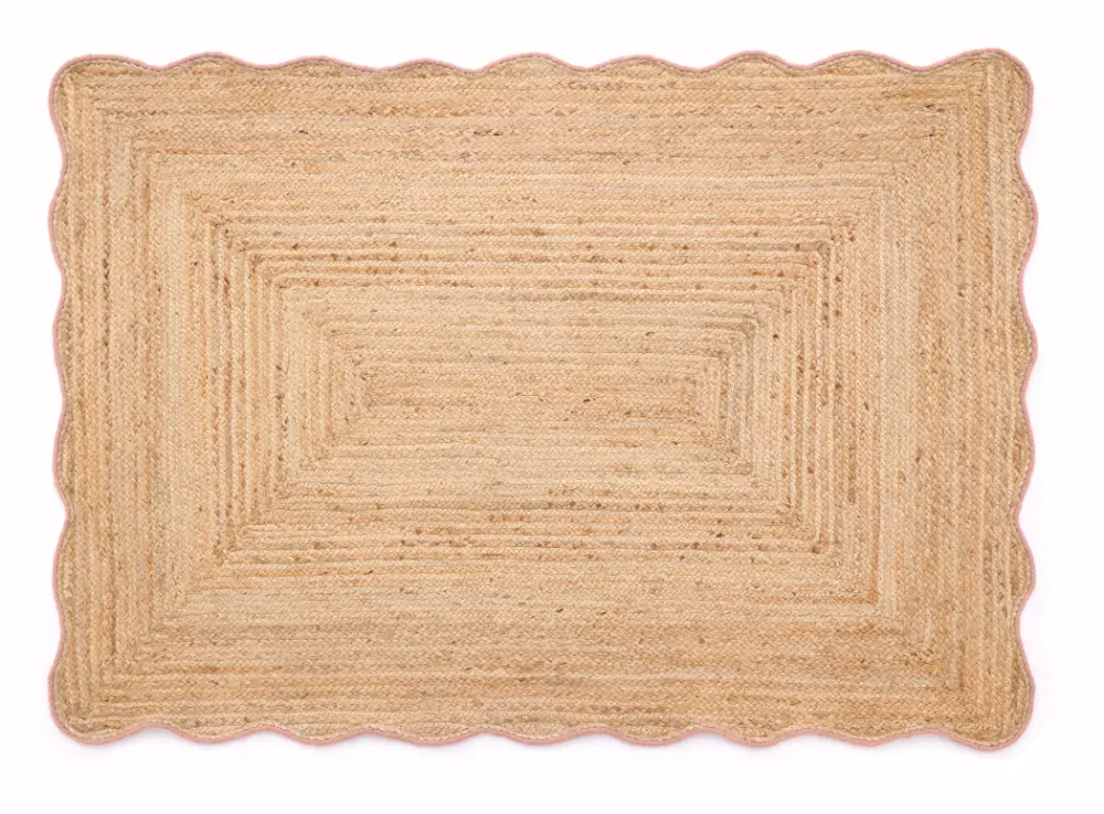 Jute Scalloped Edge Peach - Image 5