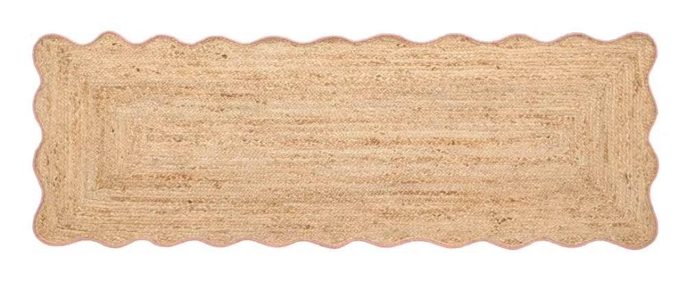 Jute Scalloped Edge Peach - Image 6
