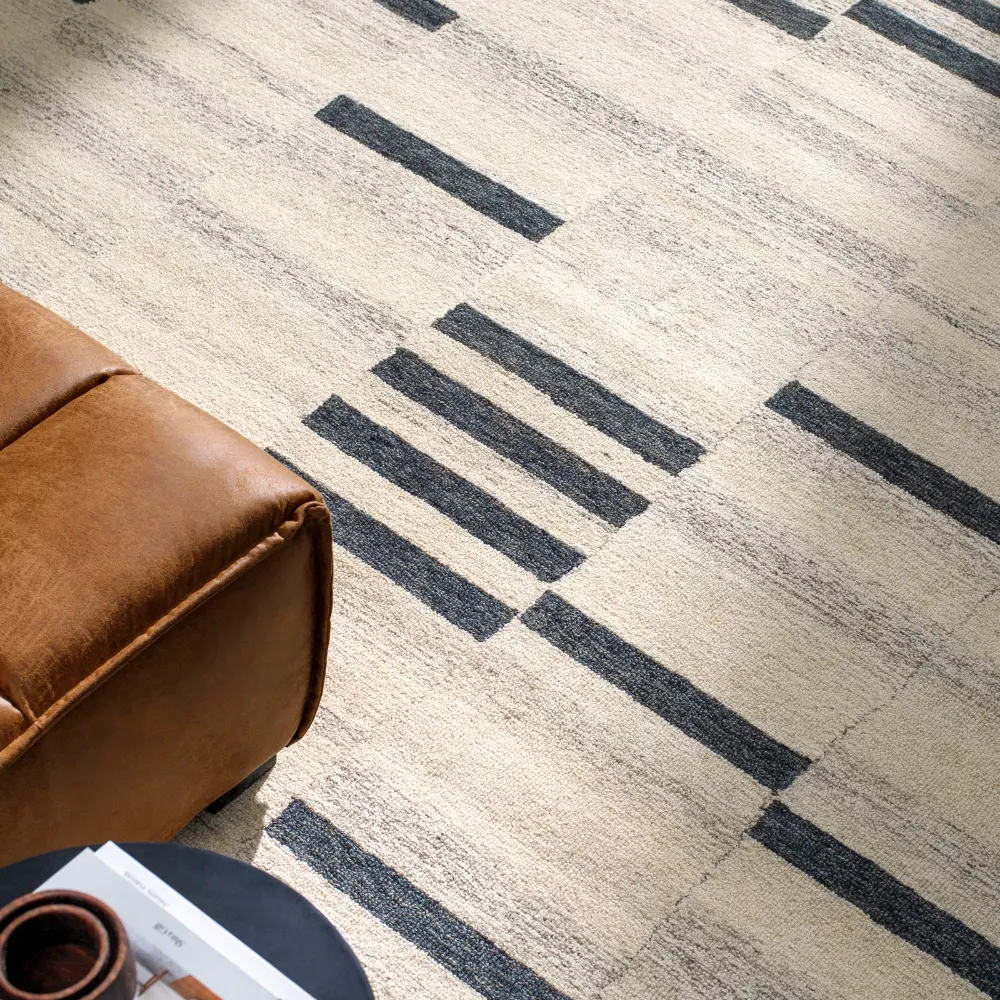 Kaaya Hand-Tufted Global Wool Beige Rug - Image 2