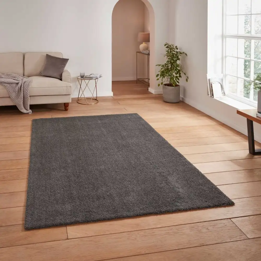 Kara Washable Charcoal Rug