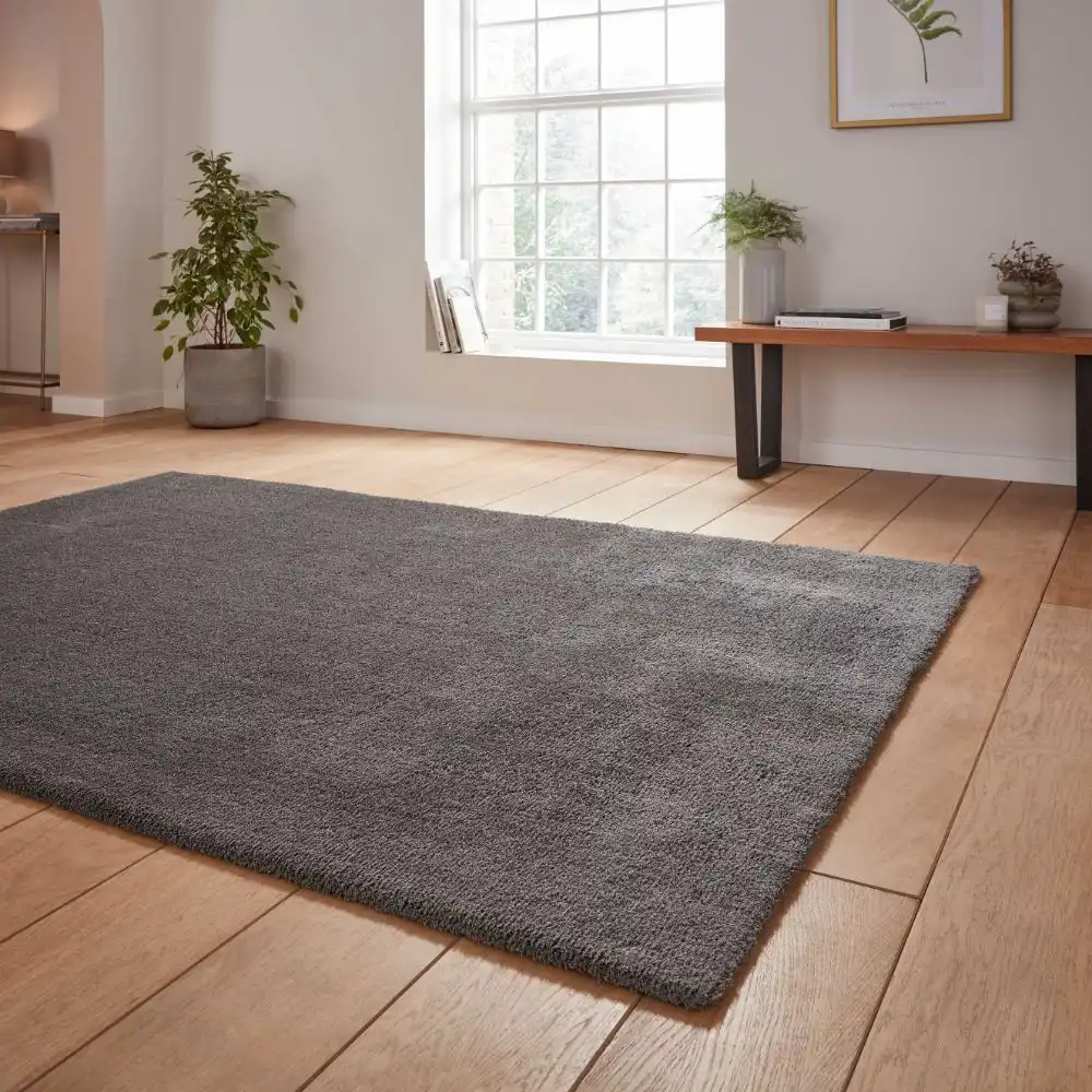 Kara Washable Charcoal Rug - Image 2