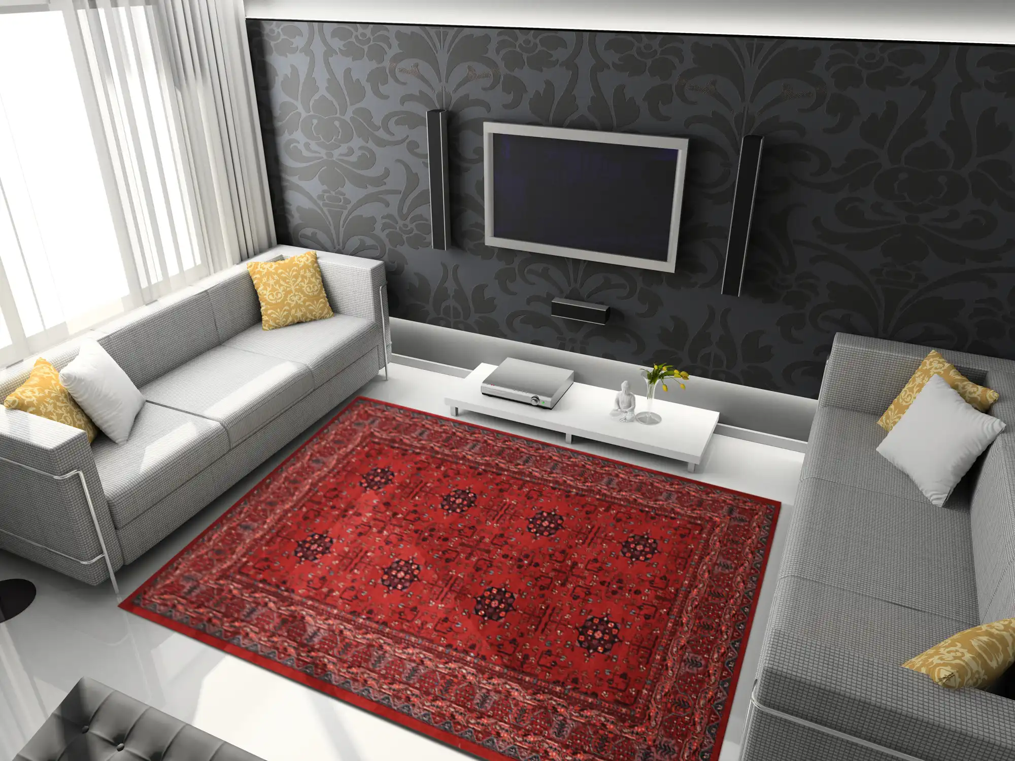 Kashqai 4302 300 Red Rug