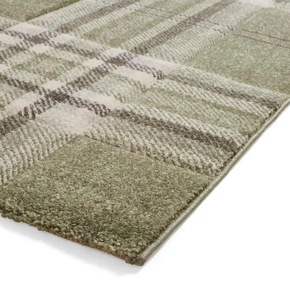 Catherine Lansfield Kelso Check Sage Green - Washable - Image 3
