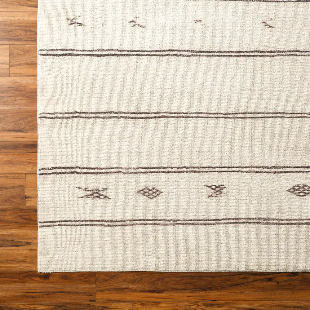 Rivi Becki Owens X Livabliss Global Scandi Beige/Dark Brown Rug - Image 5